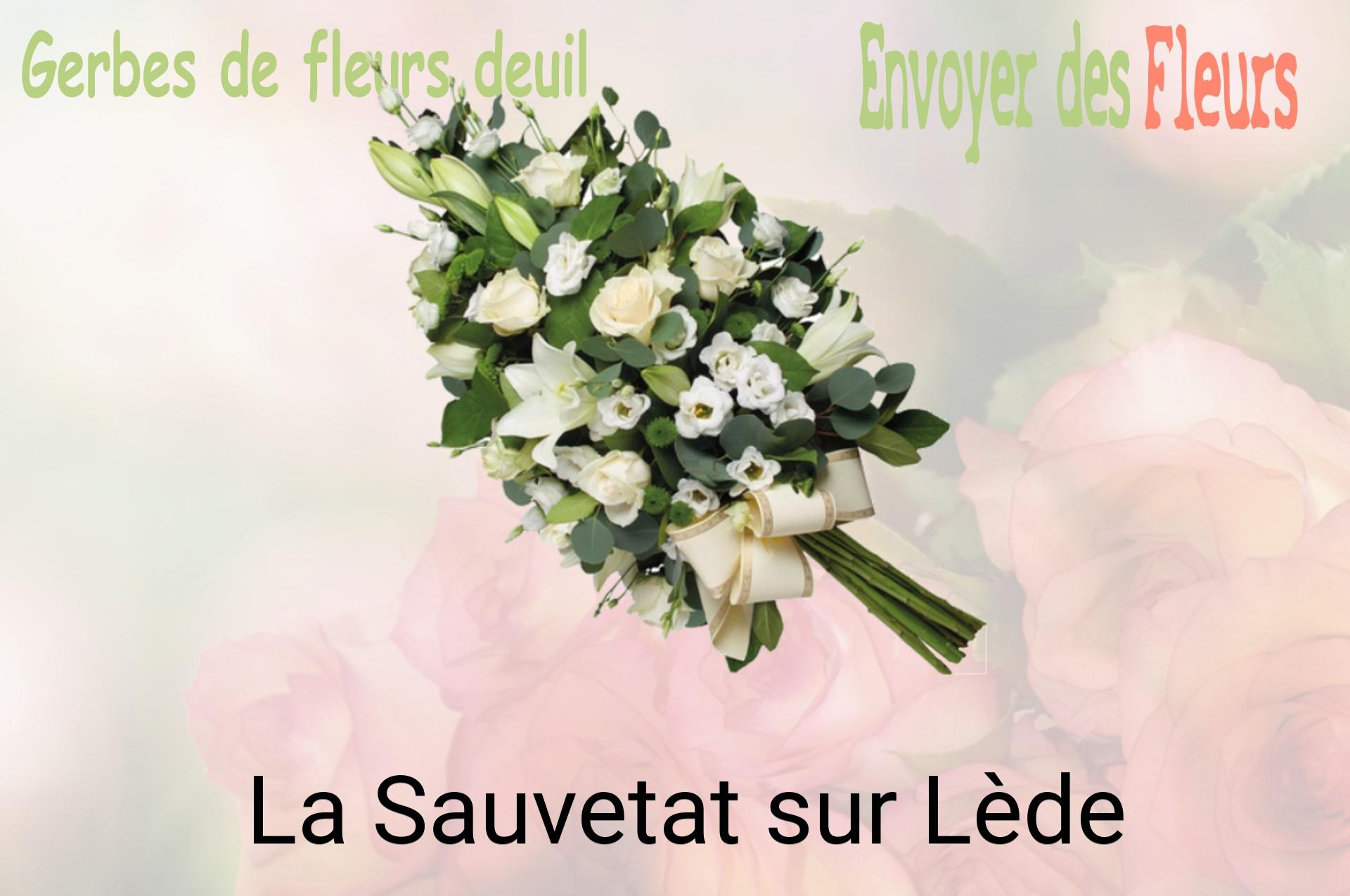 Gerbe de fleurs de deuil livrée à La Sauvetat-sur-Lède